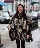 Street Style: A Pendleton Poncho To The Rescue 