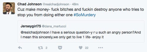 Evil Chad Johnson Birthday Mean Fan Tweets Bachelor