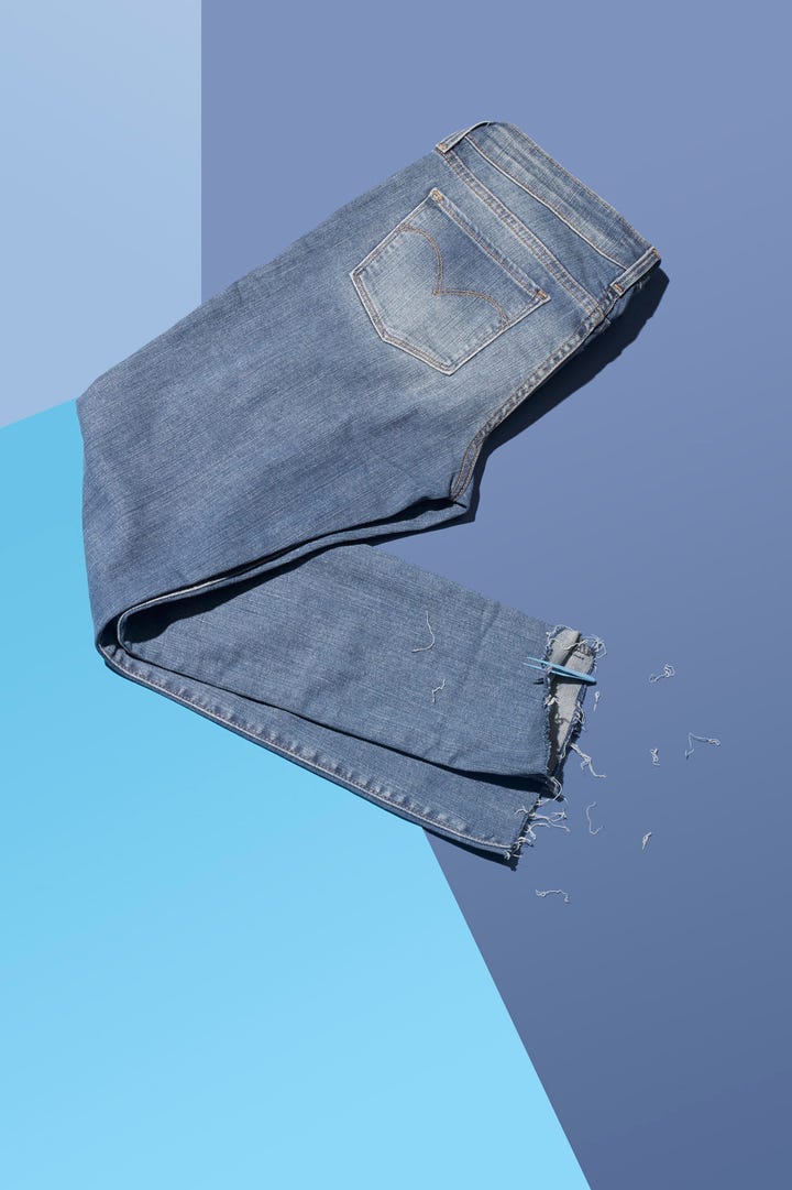Frayed Hem Jeans DIY Denim