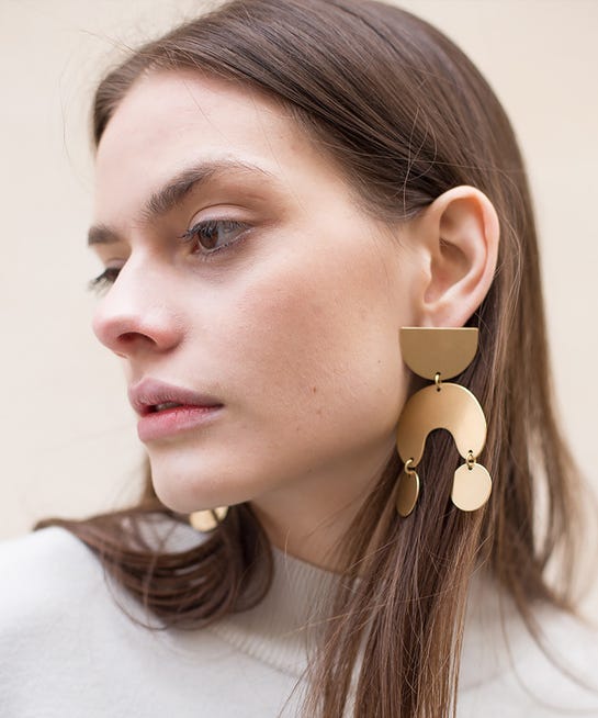 Statement Earrings Trend Gold Oversized Frankie Shop