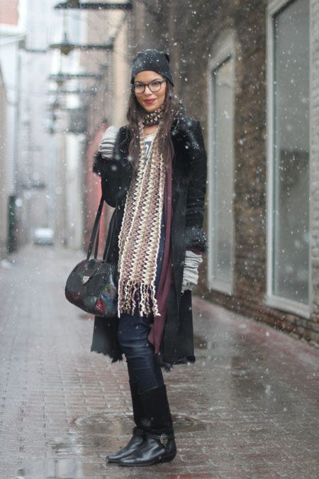 Chicago Winter Fashion Street In When Penny S Not Working At Sofia In The Gold Coast She A Walking Example Of How To Accessorize For Both Form And Function Even On Gnarliest Days