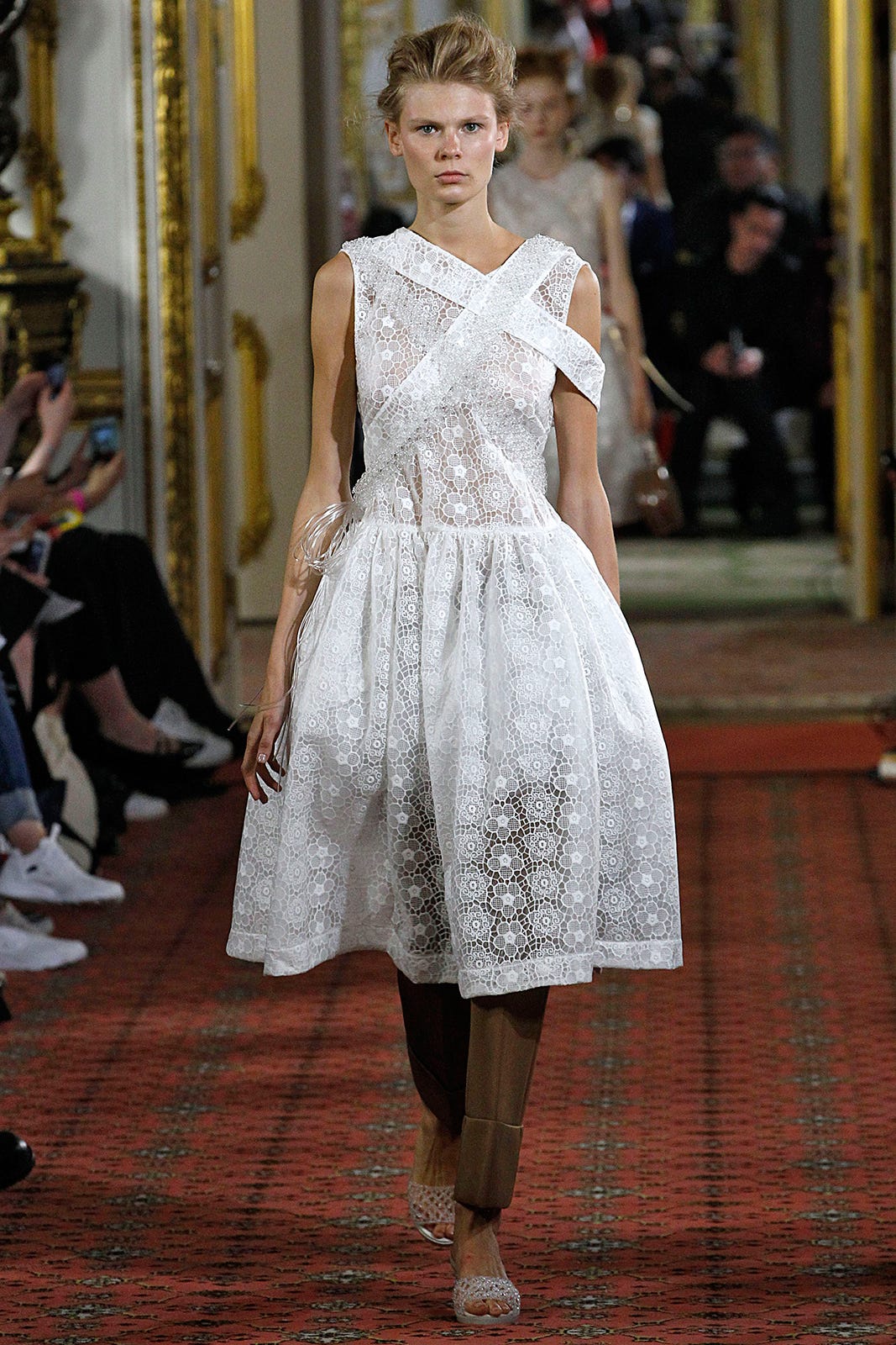 Simone Rocha Dress Over Pants London Fashion Show
