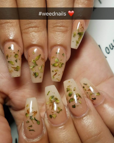 Weed Nails New Trend Nail Art Design