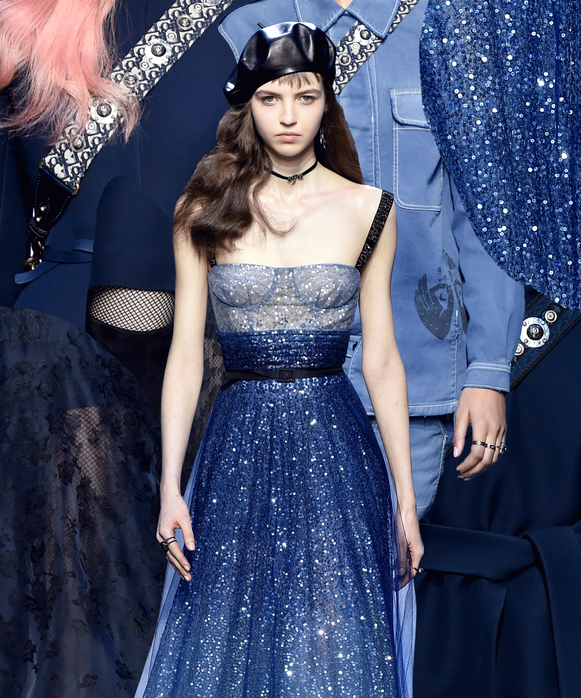 Maria Grazia Chiuri Experiments With Navy Blue for Her Dior FallWinter 2019-18 RTW Line Maria Grazia Chiuri Experiments With Navy Blue for Her Dior FallWinter 2019-18 RTW Line