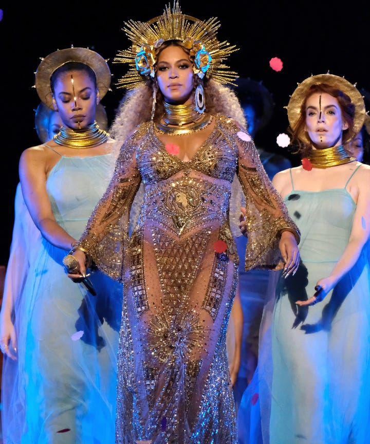 Beyonce Grammys Performance Meaning Religious Symbolism This Is Where You Ve Seen Beyoncé S Divine Grammys Performance Before