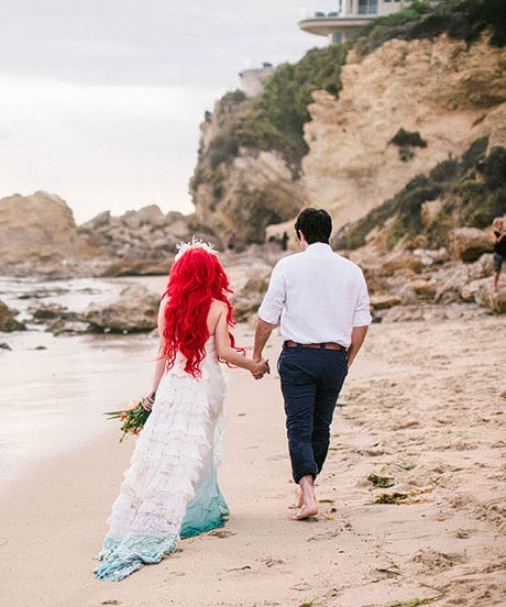 Traci Hines The Little Mermaid Wedding Photos Ariel Most Disney Movies End With A Picture Perfect Wedding The Beautiful Bride And Groom Kissing Pionately In Front Of Their Friendly Animal Sidekicks While
