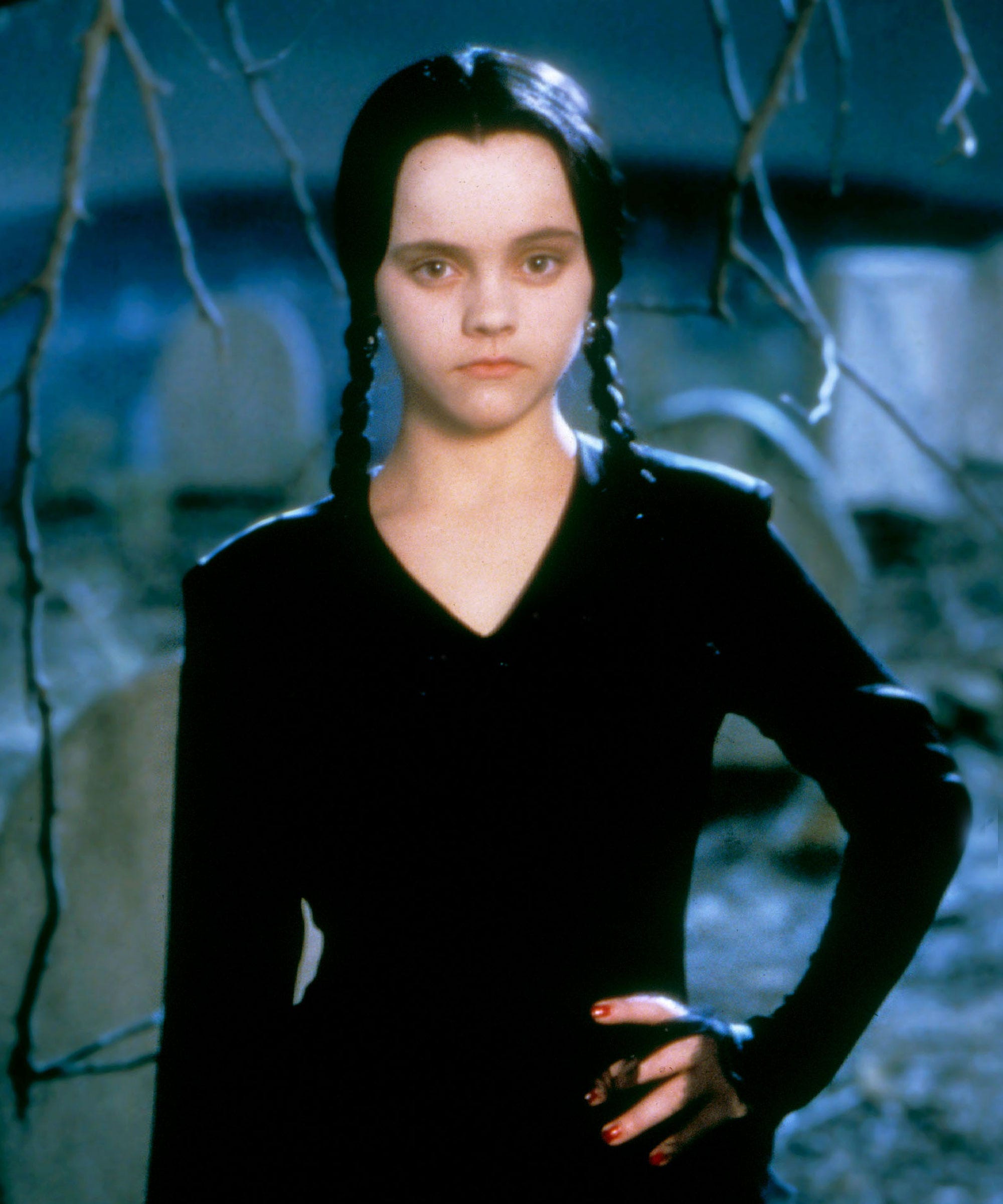 Wednesday Addams Costume Wig Dress All Black