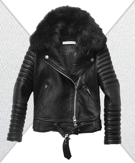 Warm Leather Jackets Shearling Hoods