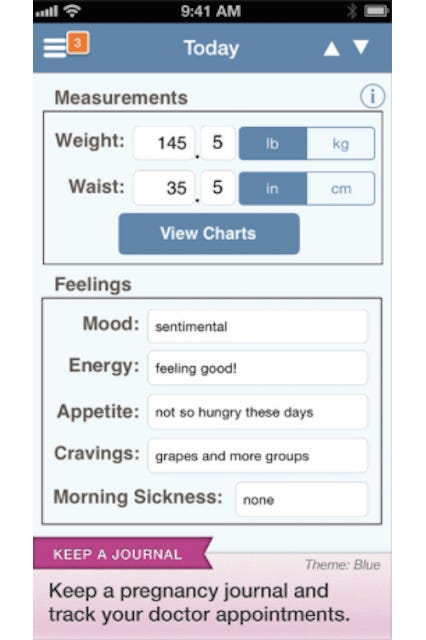 keep track of pregnancy