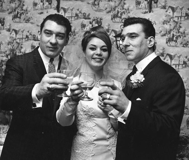 frances shea wedding dress Reggie Kray and Frances Shea at the alter on their wedding day. April 1965