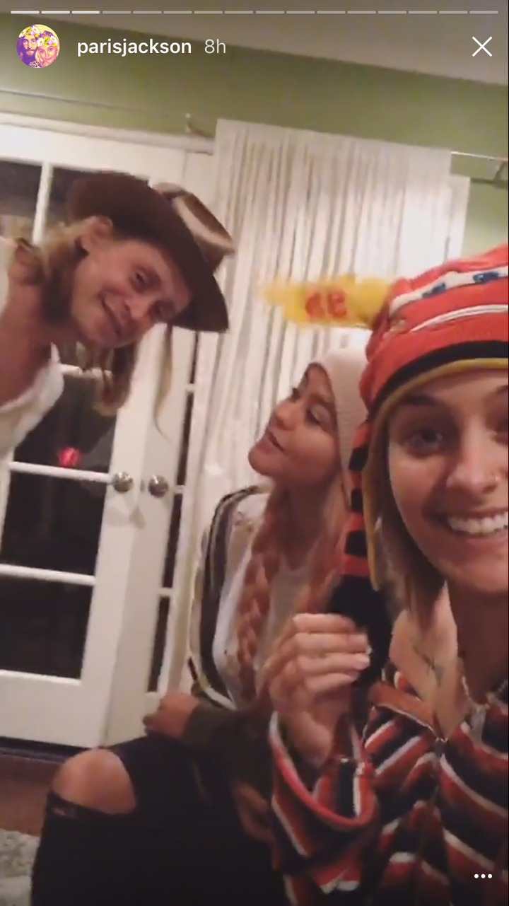 Paris Jackson Macaulay Culkin Instagram Story Bunny