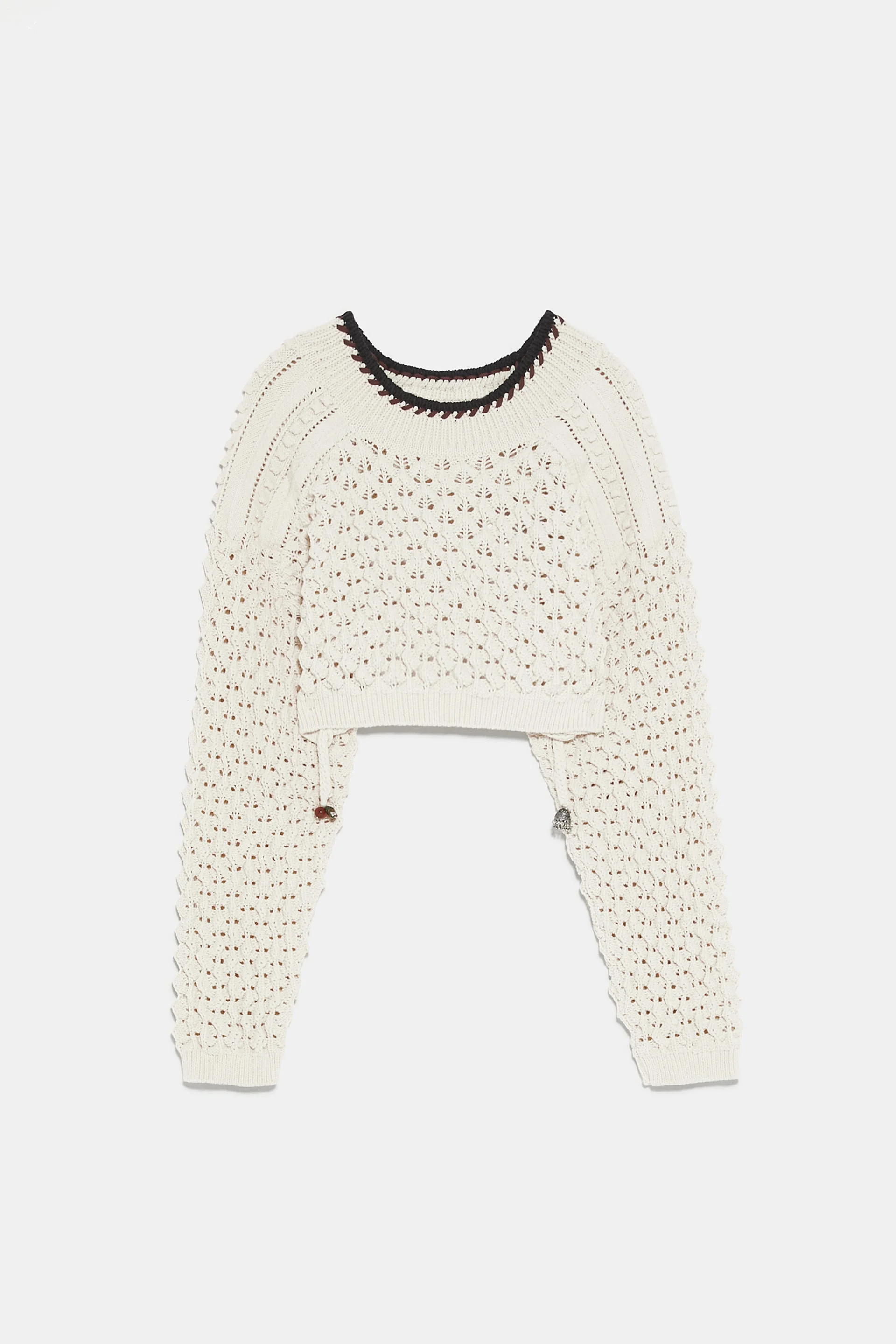 Zara + Limited Edition Zara Studio Textured Cropped Sweater