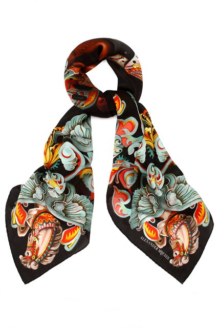 Alexander McQueen Savage Beauty Exhibit Silk Scarves