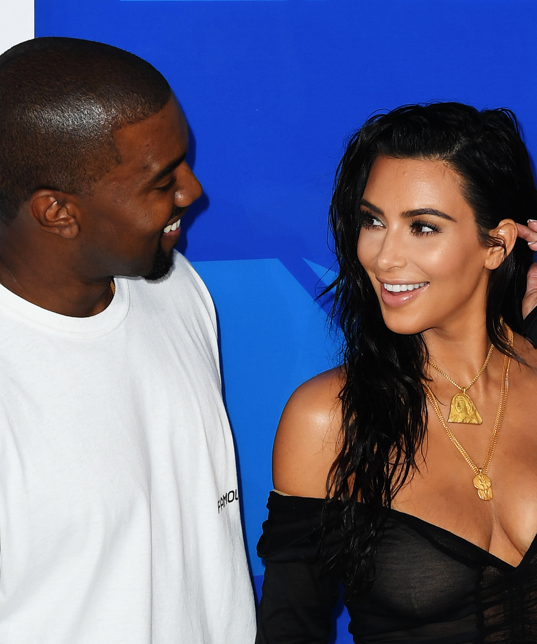 Kanye West New Jewelry Line Kim Kardashian Wearing Gold