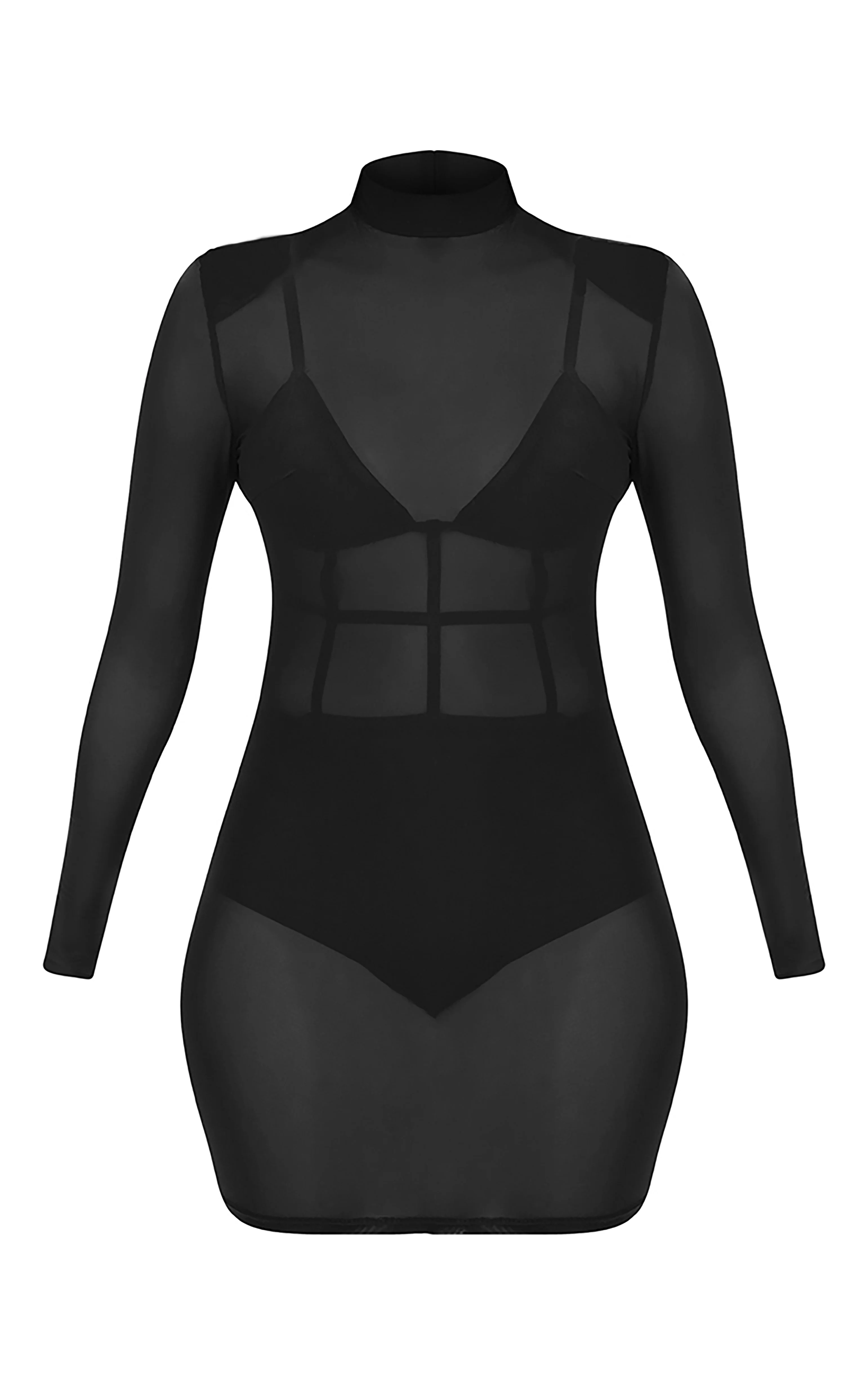 sheer mesh bodycon dress