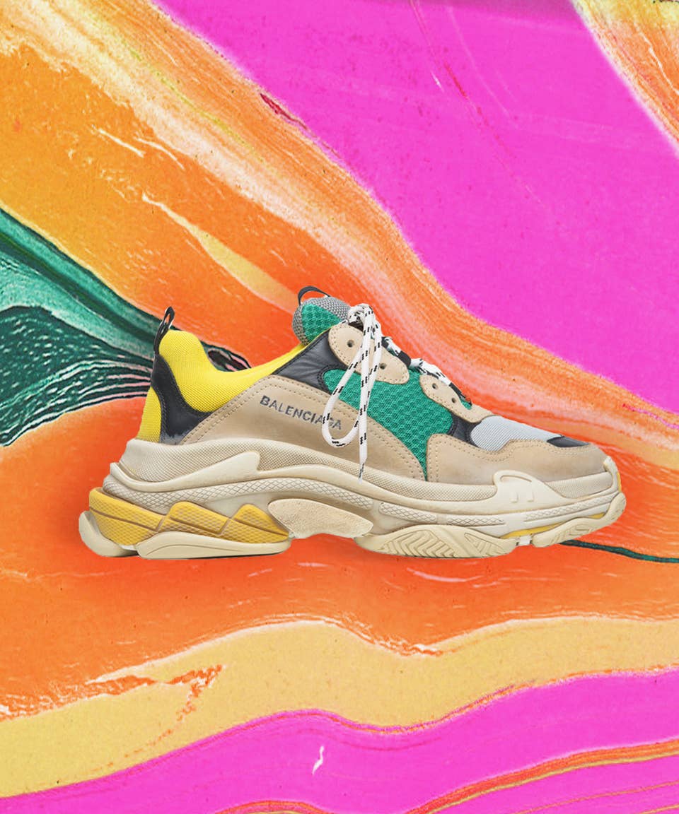 chunky colourful trainers