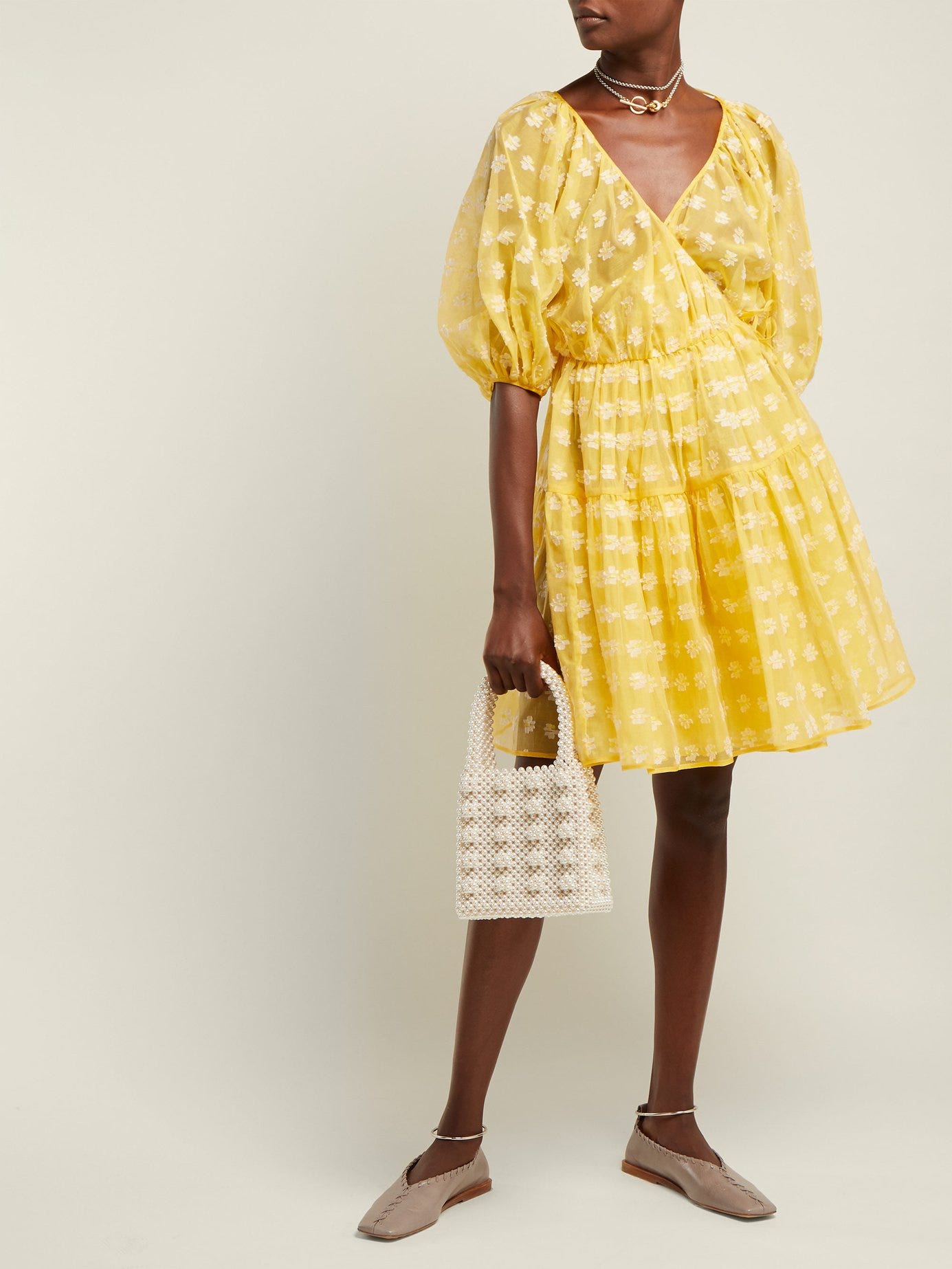 Cecilie Bahnsen + Suzette floral fil-coupé dress