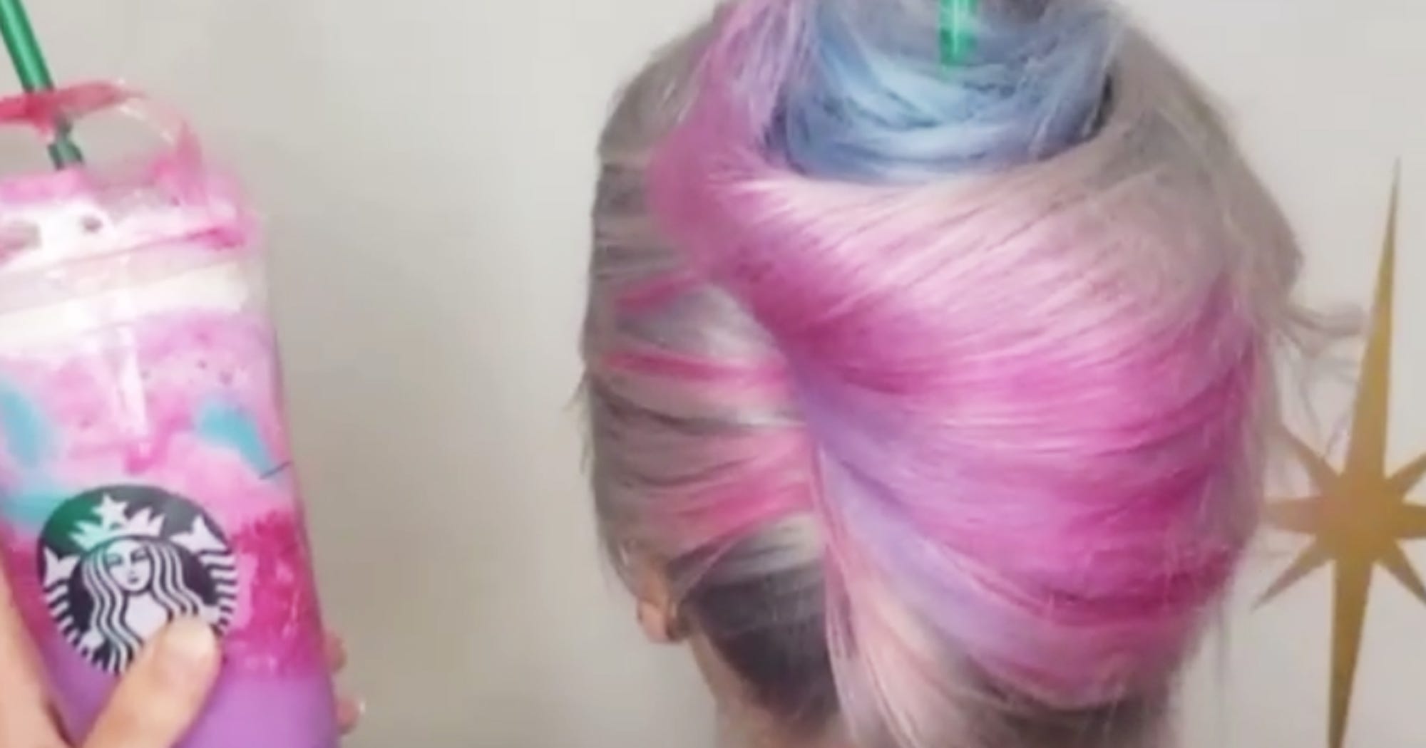 Starbucks Unicorn Frappuccino Hair Color Tutorial
