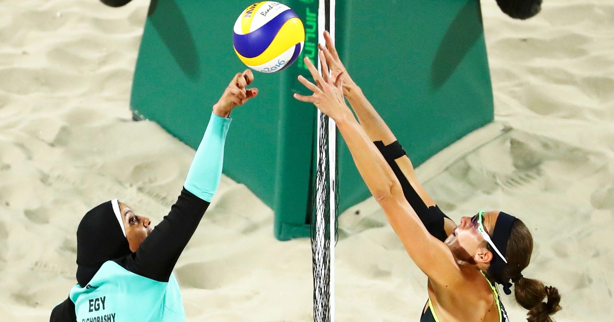 Olympic Female Volleyball Players Hijab Bikini Photo