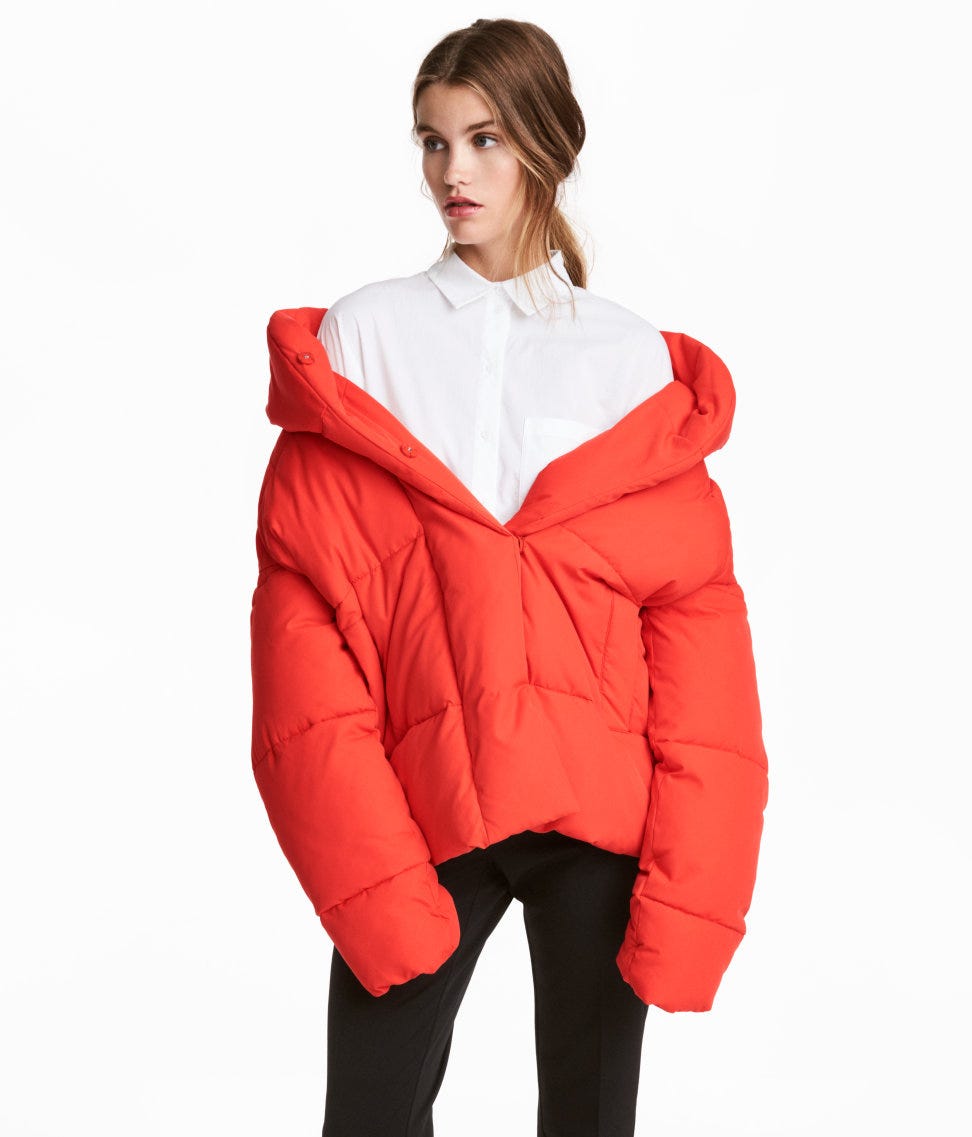 H&M + Padded Jacket with Hood