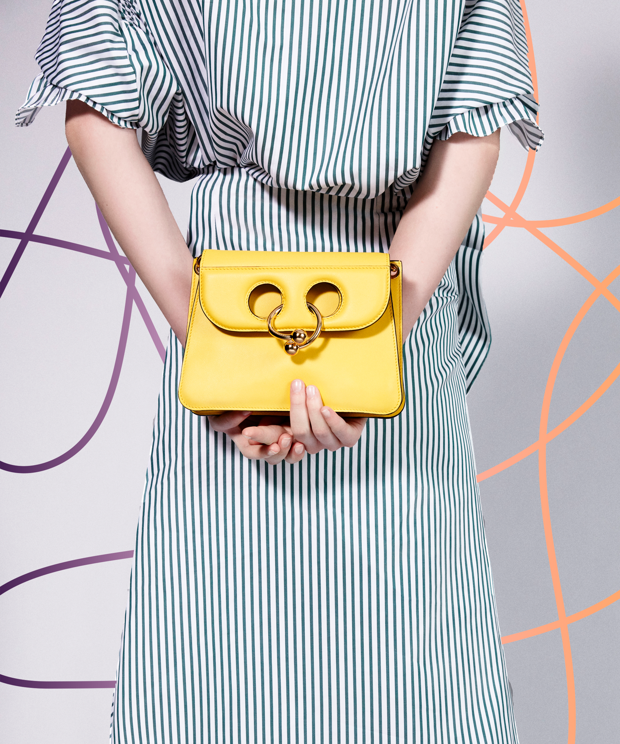 小物 J.W. ANDERSON Striped Neck-Band JW ANDERSON Striped Neckband - Burnt Orange | Garmentory