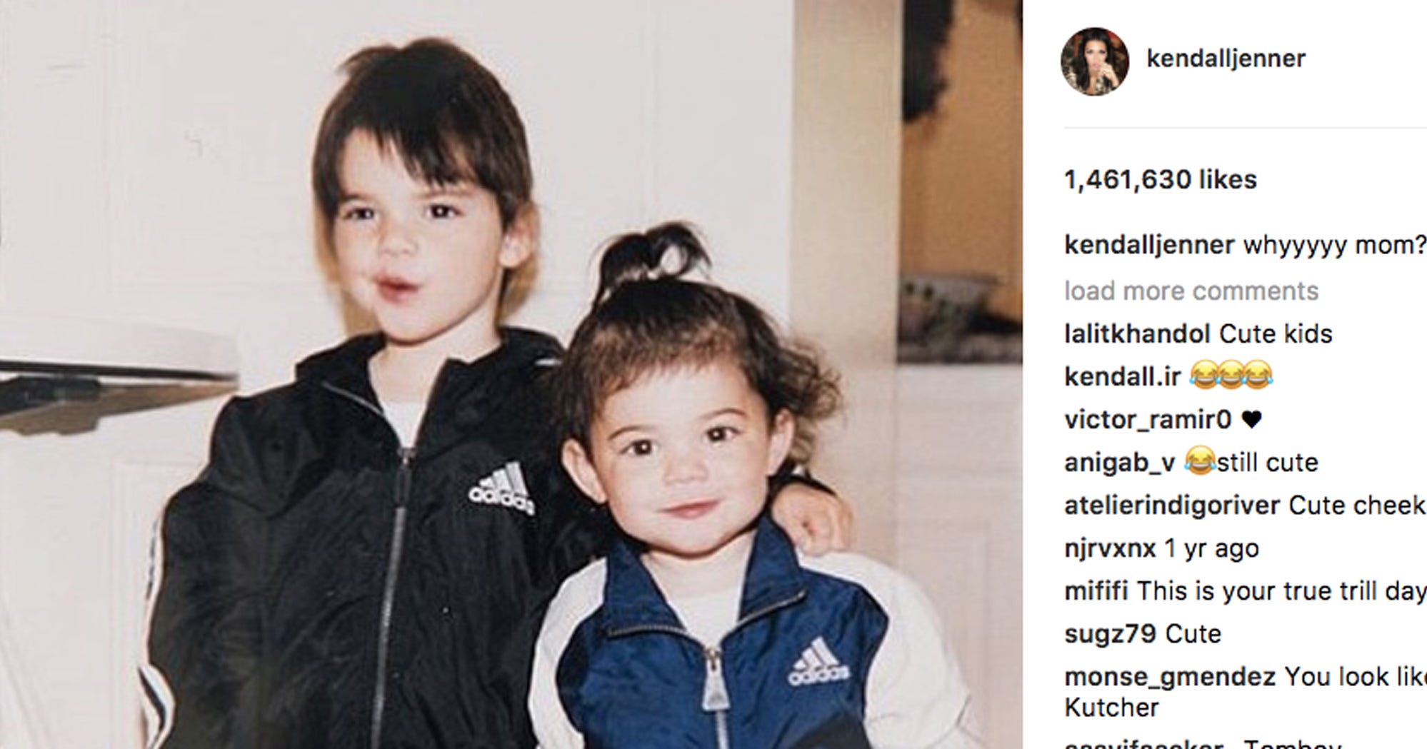 Kendall Jenner Adidas Originals Childhood Photos Kylie