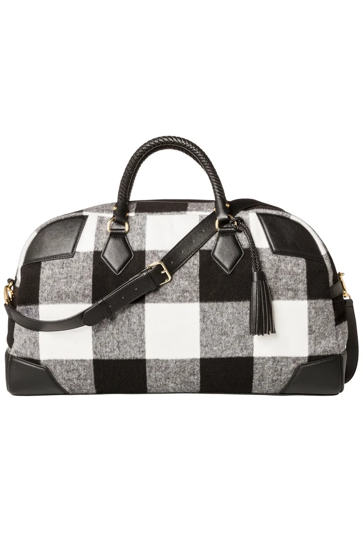 Adam Lippes for Target Shearling Backpack - Oatmeal Plaid, White fall bag casual Adam Lippes for Target Shearling Backpack - Oatmeal Plaid  main image 2