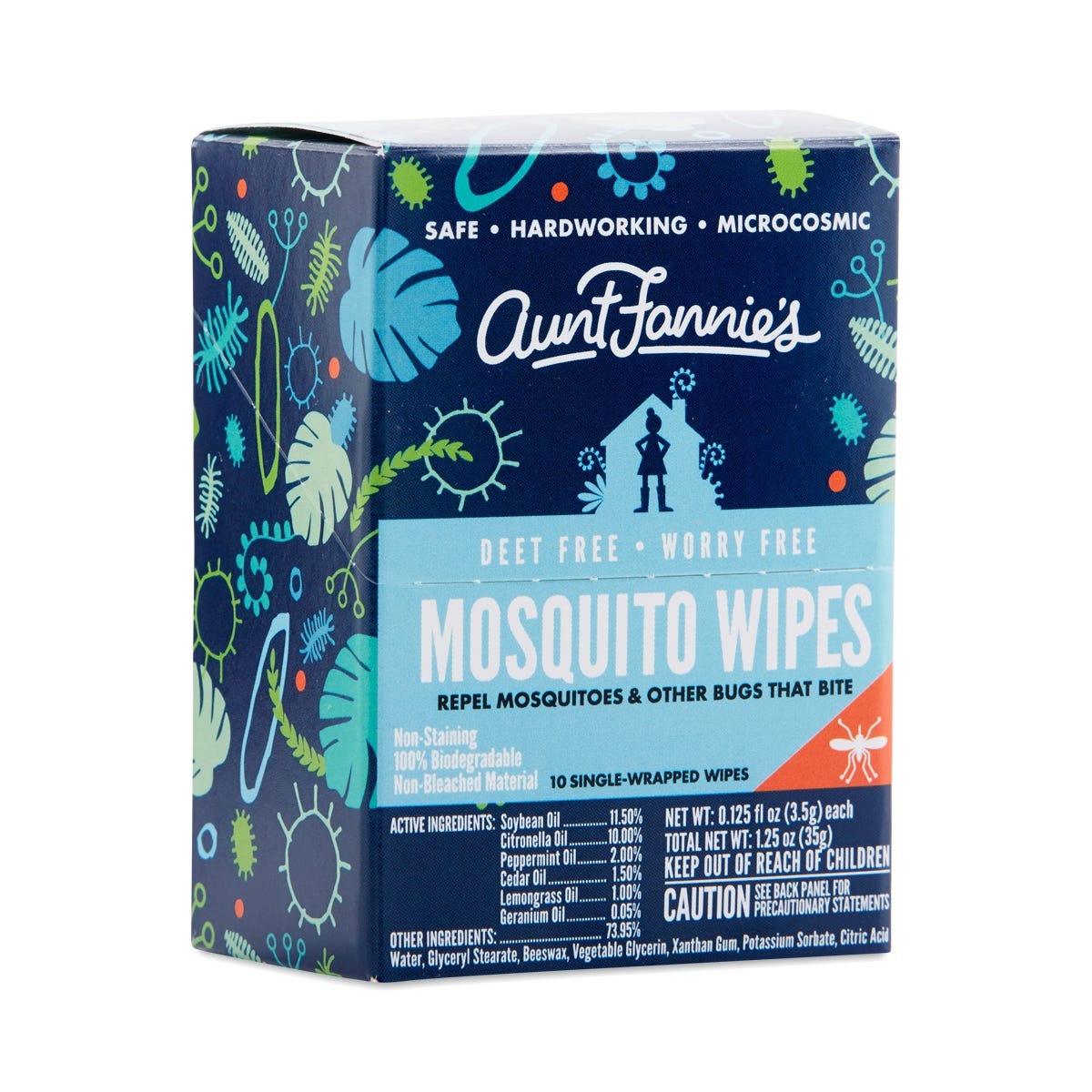 Aunt Fannie’s + Mosquito Repellent Wipes Set of 10