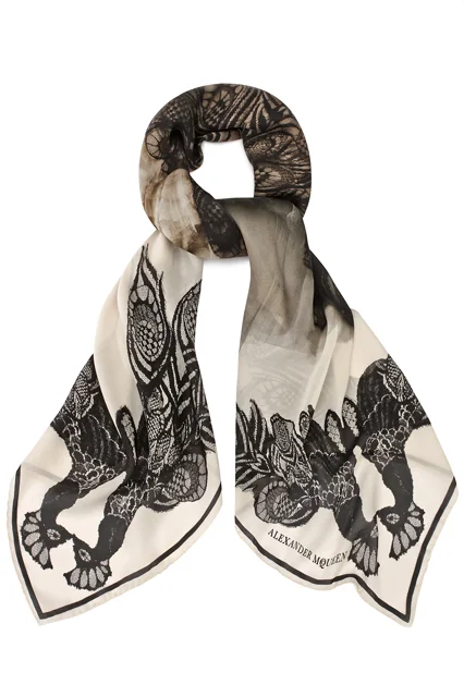 Alexander McQueen Savage Beauty Exhibit Silk Scarves