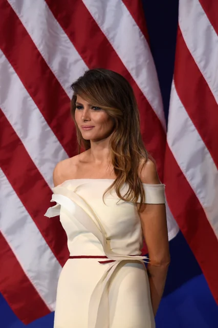 Melania Trump Inaugural Ball Gown Herve Pierre Designer Melania Trump Inaugural Ball Gown Herve Pierre Designer