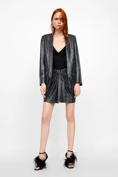 Zara Black Sequin Blazer Dress ZARA Black Sequin Dress Size XS $70 (41% Off  Retail) From
