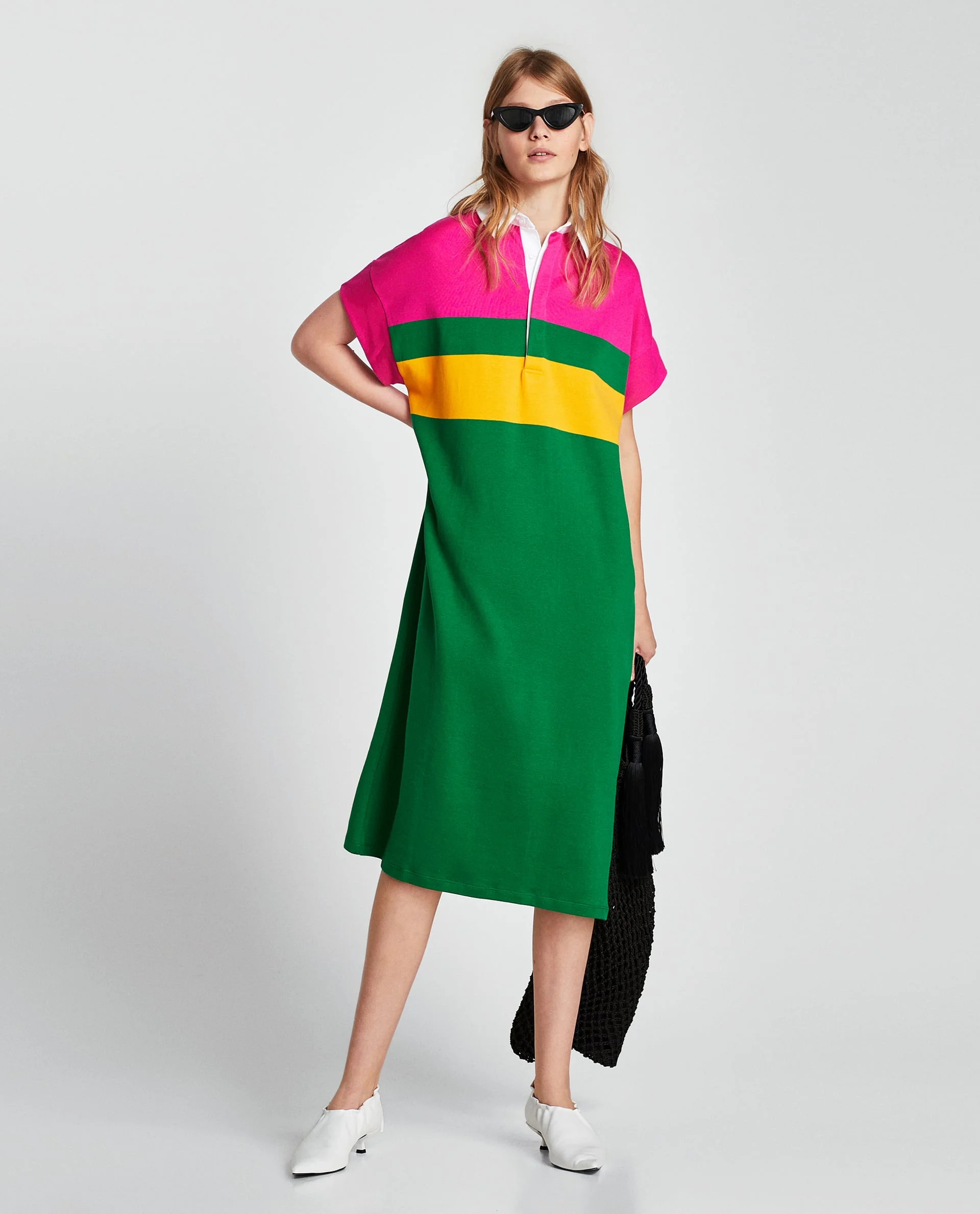 zara green collar dress Silk Charmeuse Flowy Prom Dress With Beaded Bustier main image 1
