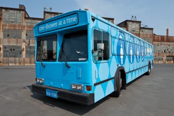 The Lava Mae mobile shower can service 45 people per day.