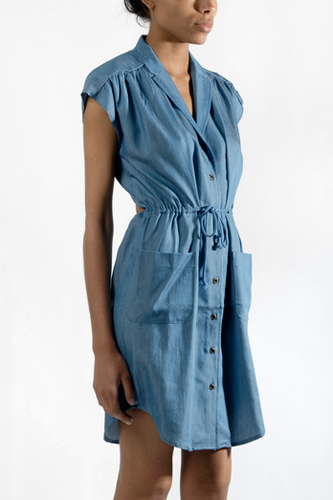 white christmas dresses Hot Summer Nights Denim Mini Dress - Light Wash main image 0