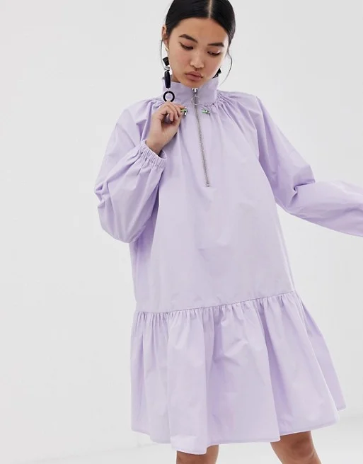 ASOS WHITE + Drop Waist Smock Dress