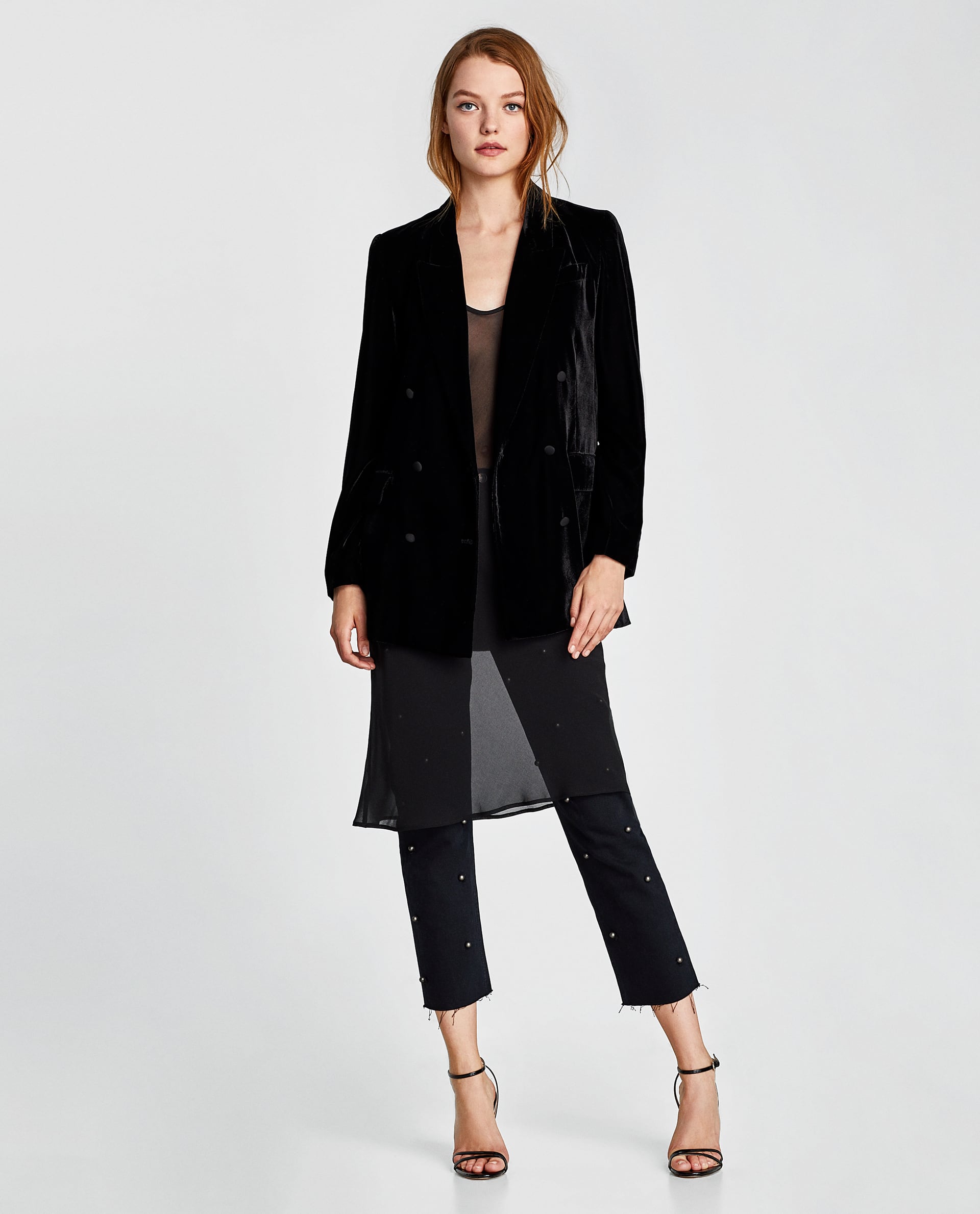 Zara + VELVET DOUBLEBREASTED BLAZER
