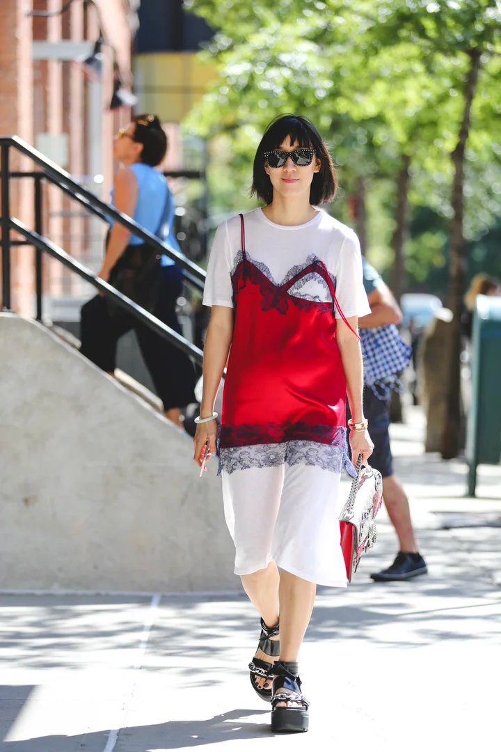 Undershirt Street Style Layering Trend