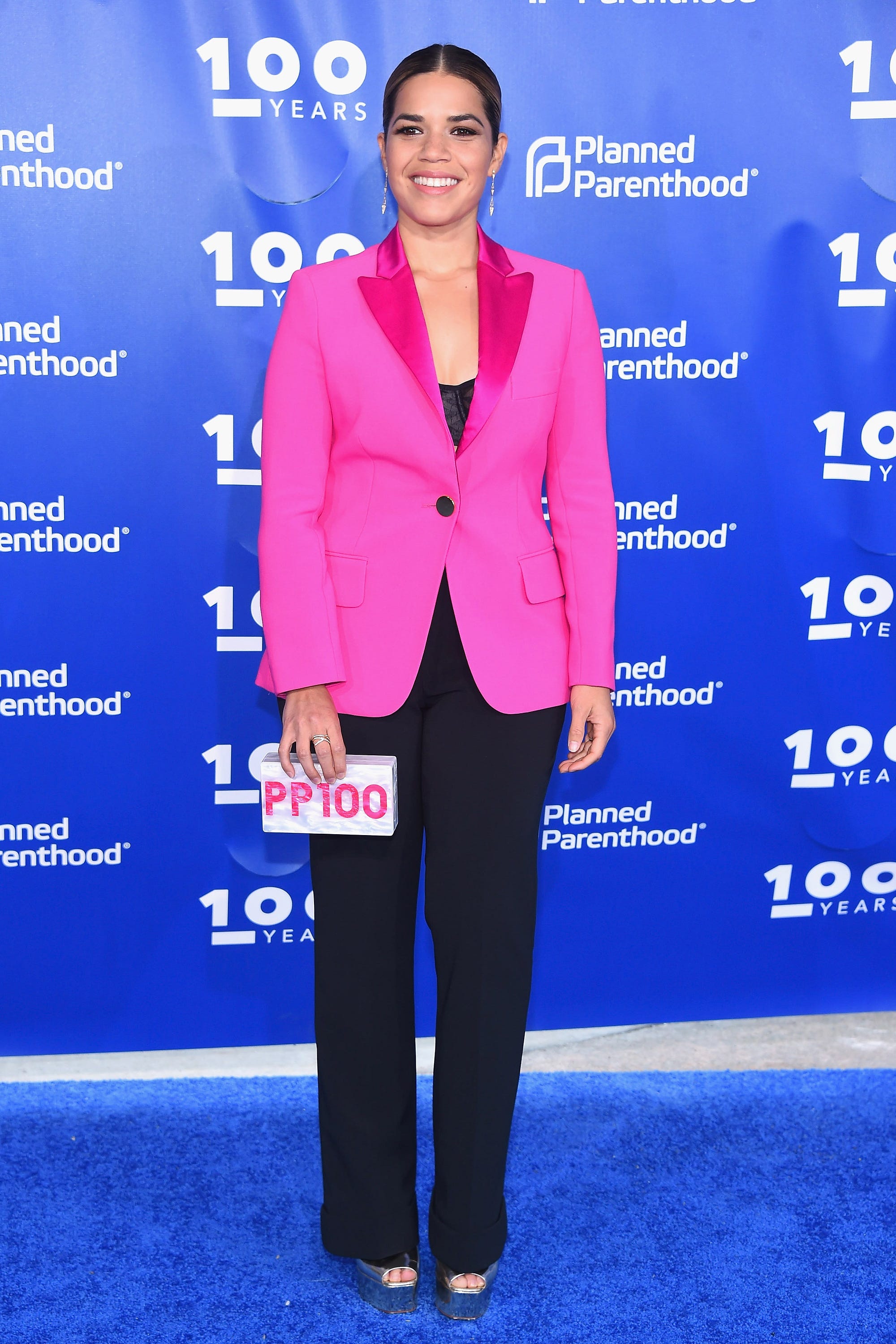 america ferrera pink dress How America Ferrera's Pink Versace Oscars Gown Served as a "Bye to 'Barbie'"