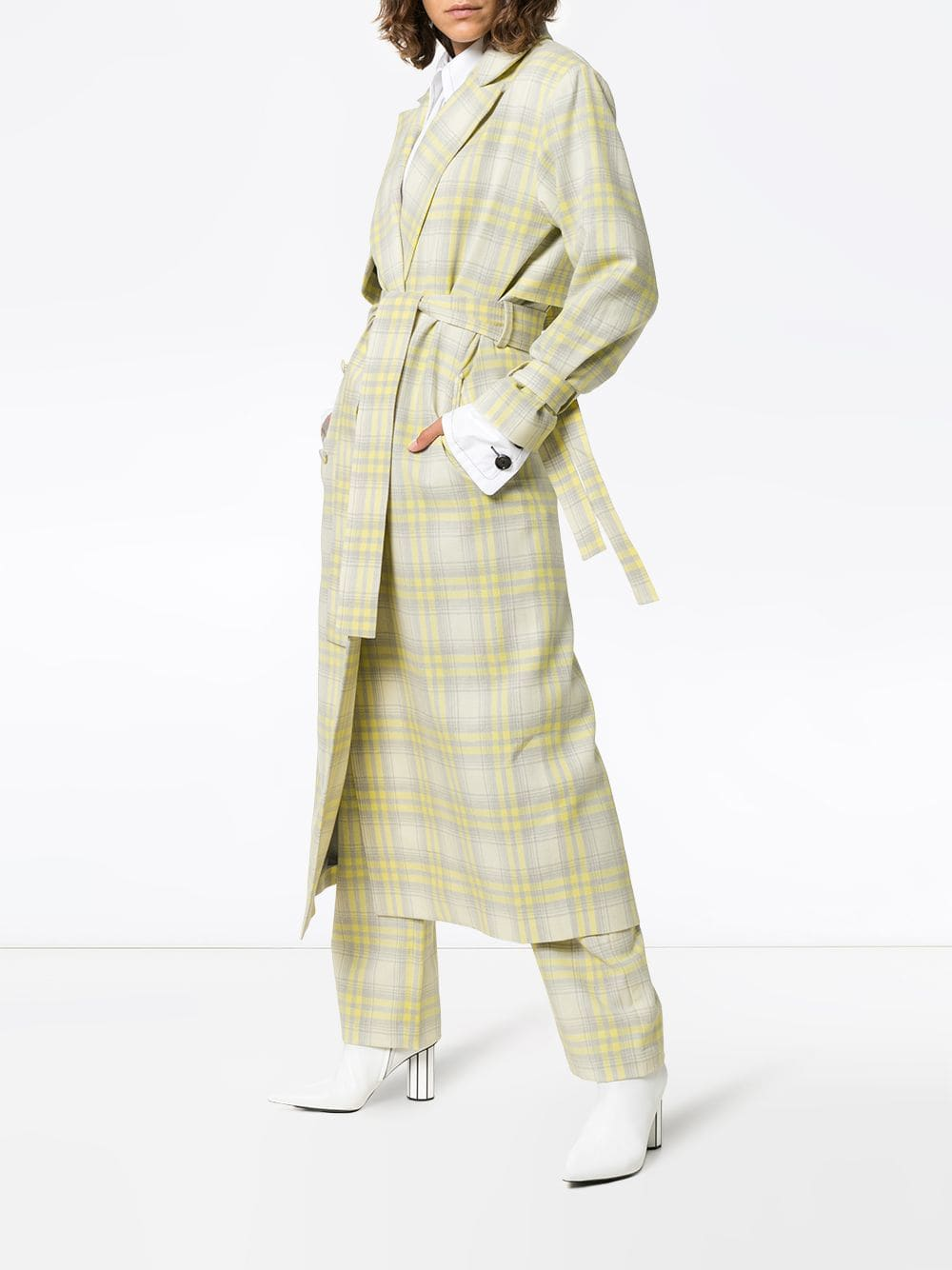 ジャケット・アウター WOOL CHECK TRENCH COAT Matériel + Check Wool Trench Coat