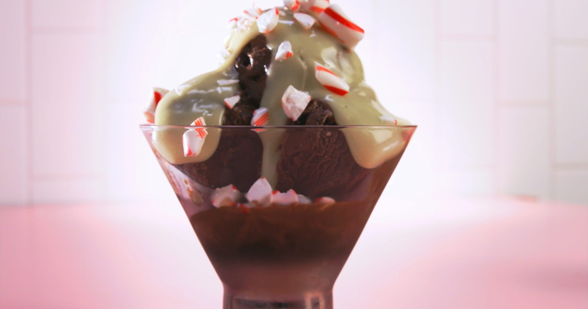 Boozy Peppermint White Chocolate Sundae Recipe