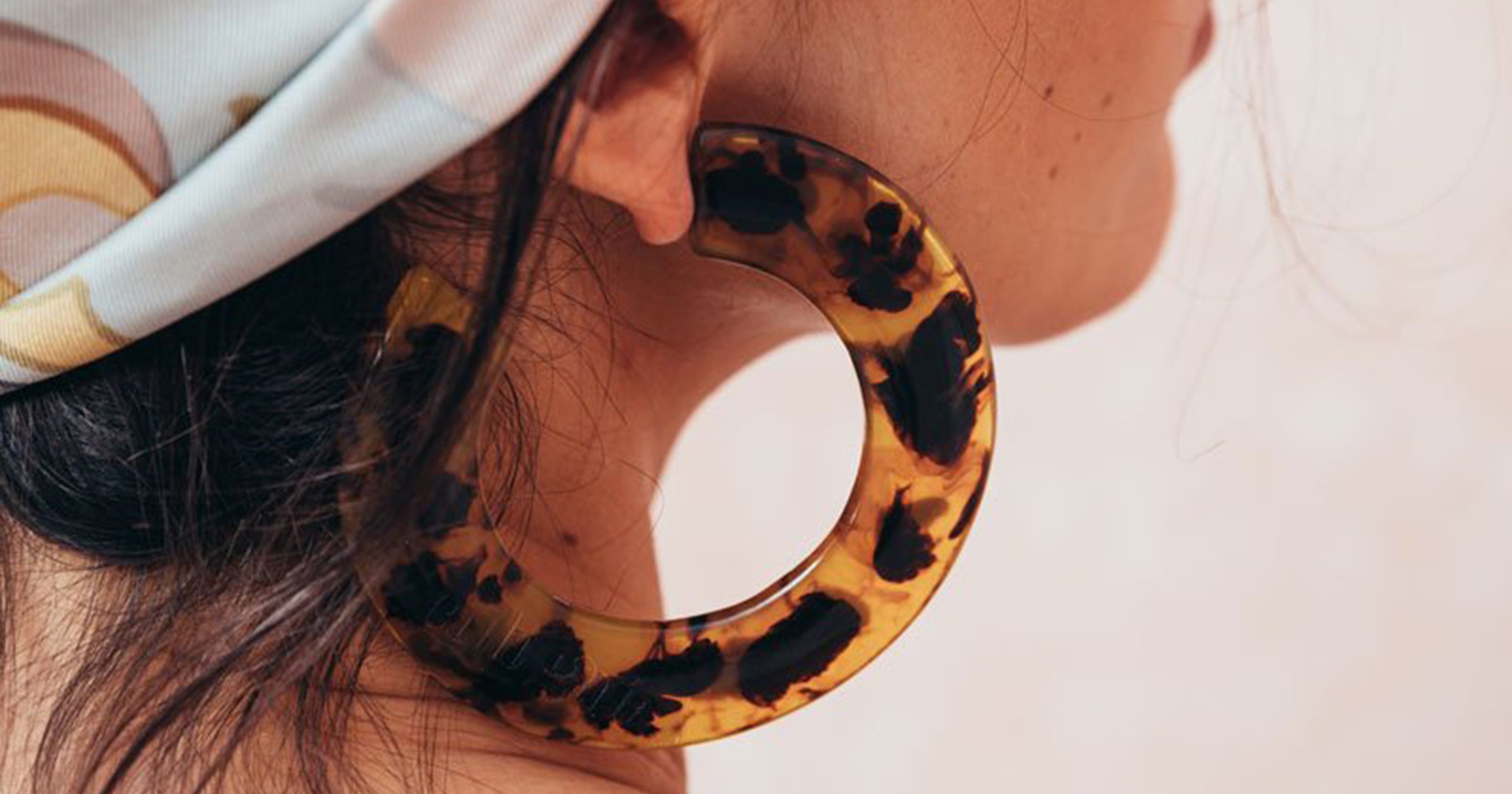 Clear Lucite Plastic Hoop Earrings For Summer 2018