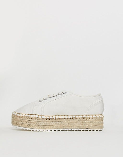 ASOS DESIGN + Jakie Lace Up Espadrille Sneakers