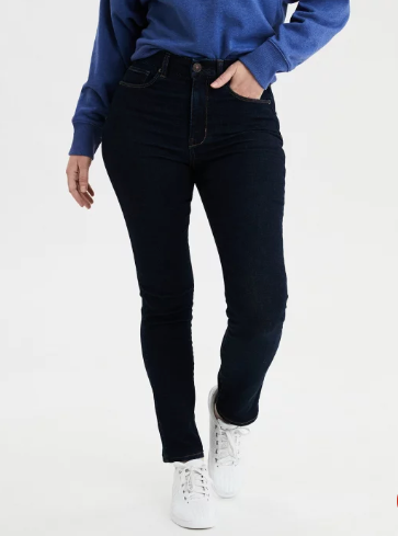 Jegging American Eagle Luxe Curvy Taille Haute - Taille 6 Long - Neuf Avec étiquette - Délavé Bleu
