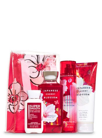 Bath & Body Works + Japanese Cherry Blossom Flower Power Gift Set