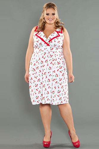 strapless open back dress Orientique Plus Size Retro Bubble Dress 20068  Diva