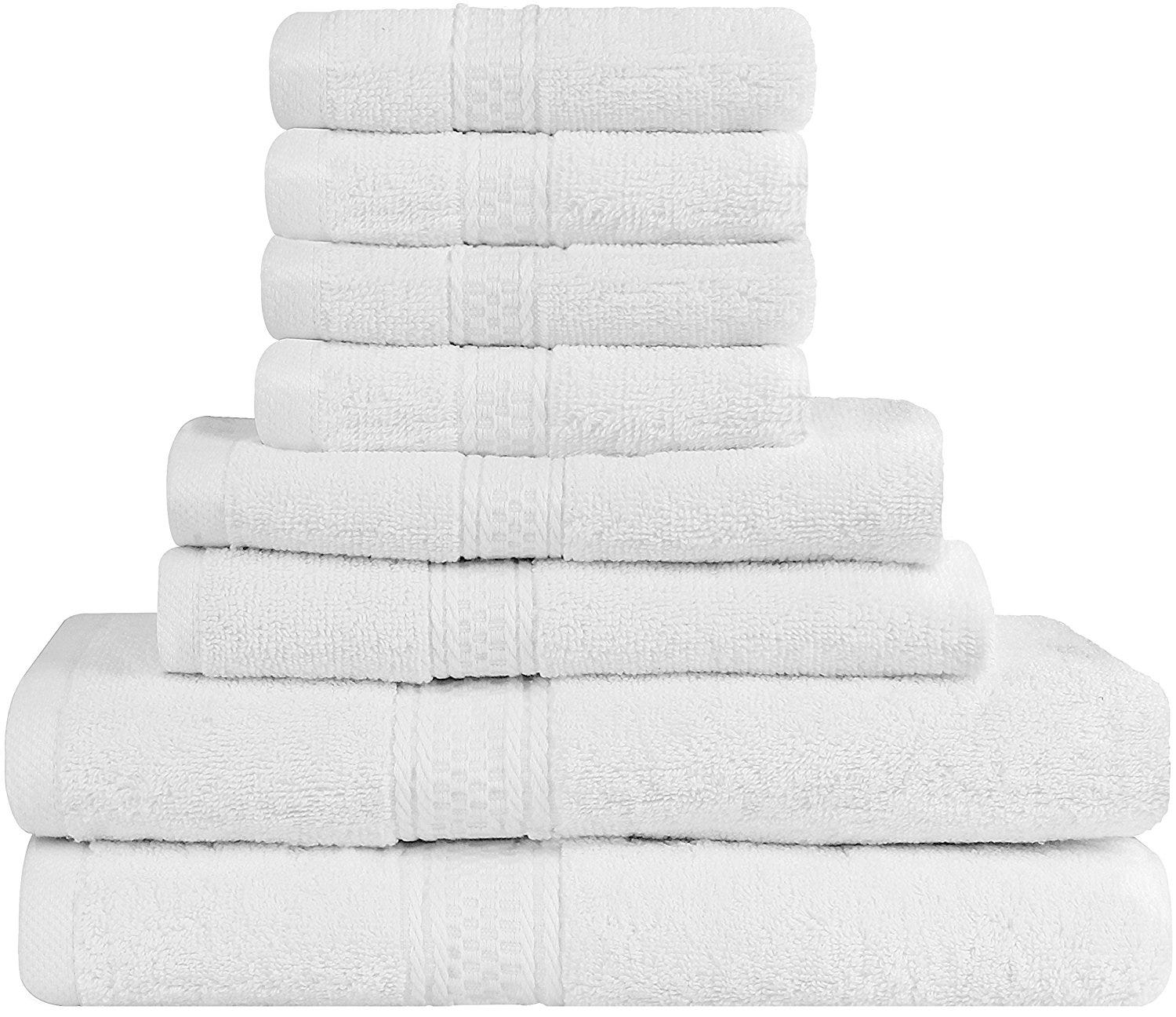 Utopia + Utopia Premium 8 Piece Towel Set in White