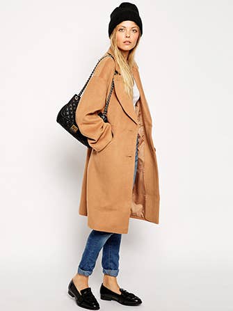 cocoon camel coat