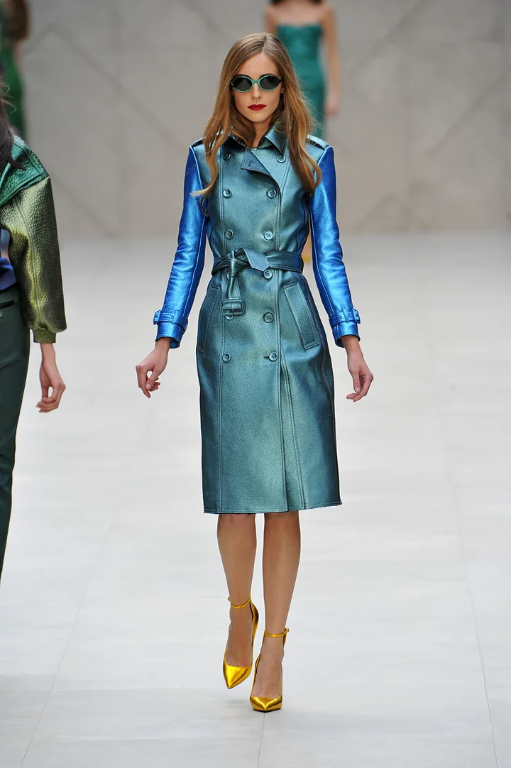 burberry metallic green dress Christopher Bailey Iconic Trench Coat GARAGE SALE