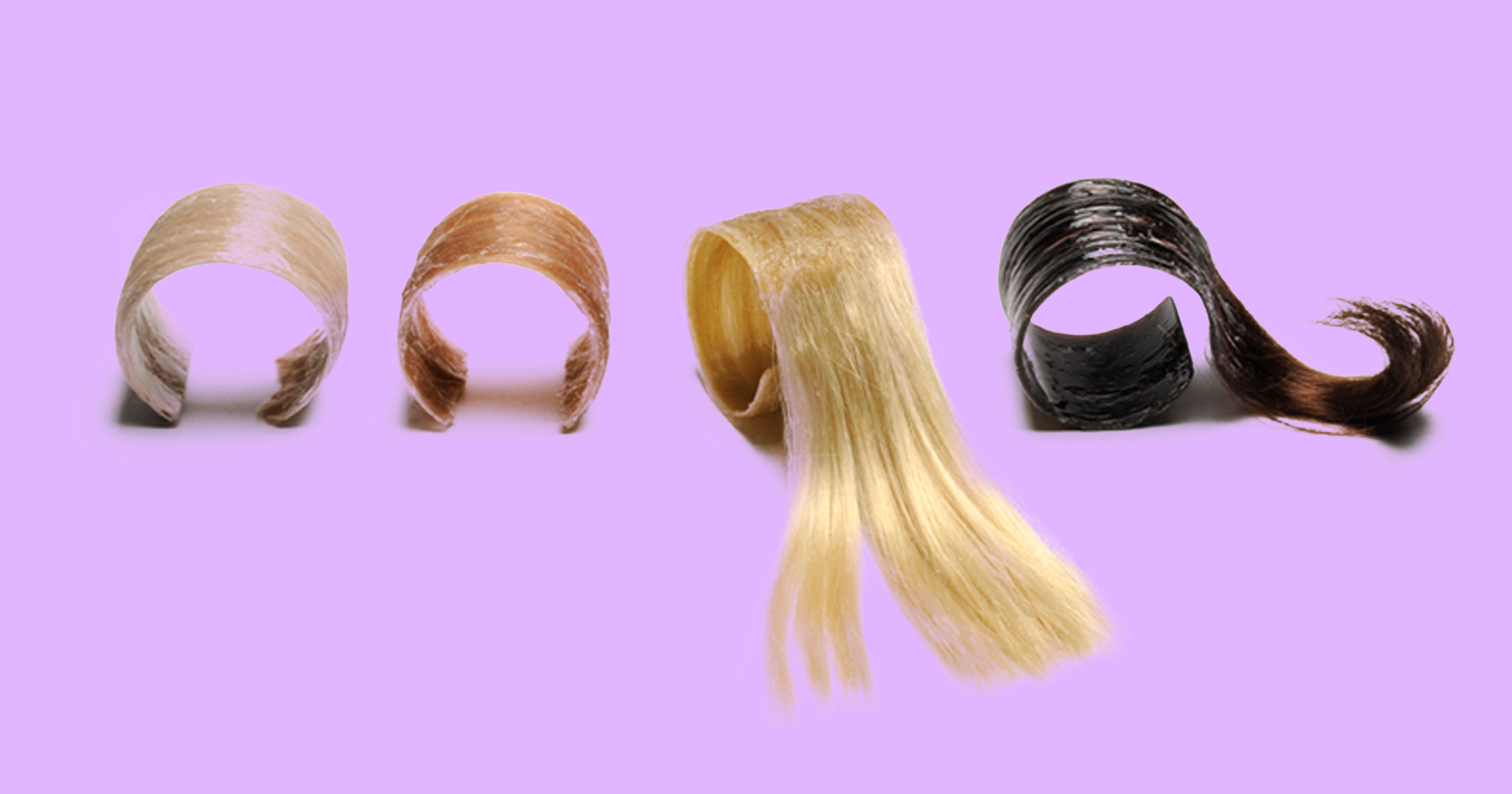 Schmuck Design Ringe aus Haaren, Silber, Messing