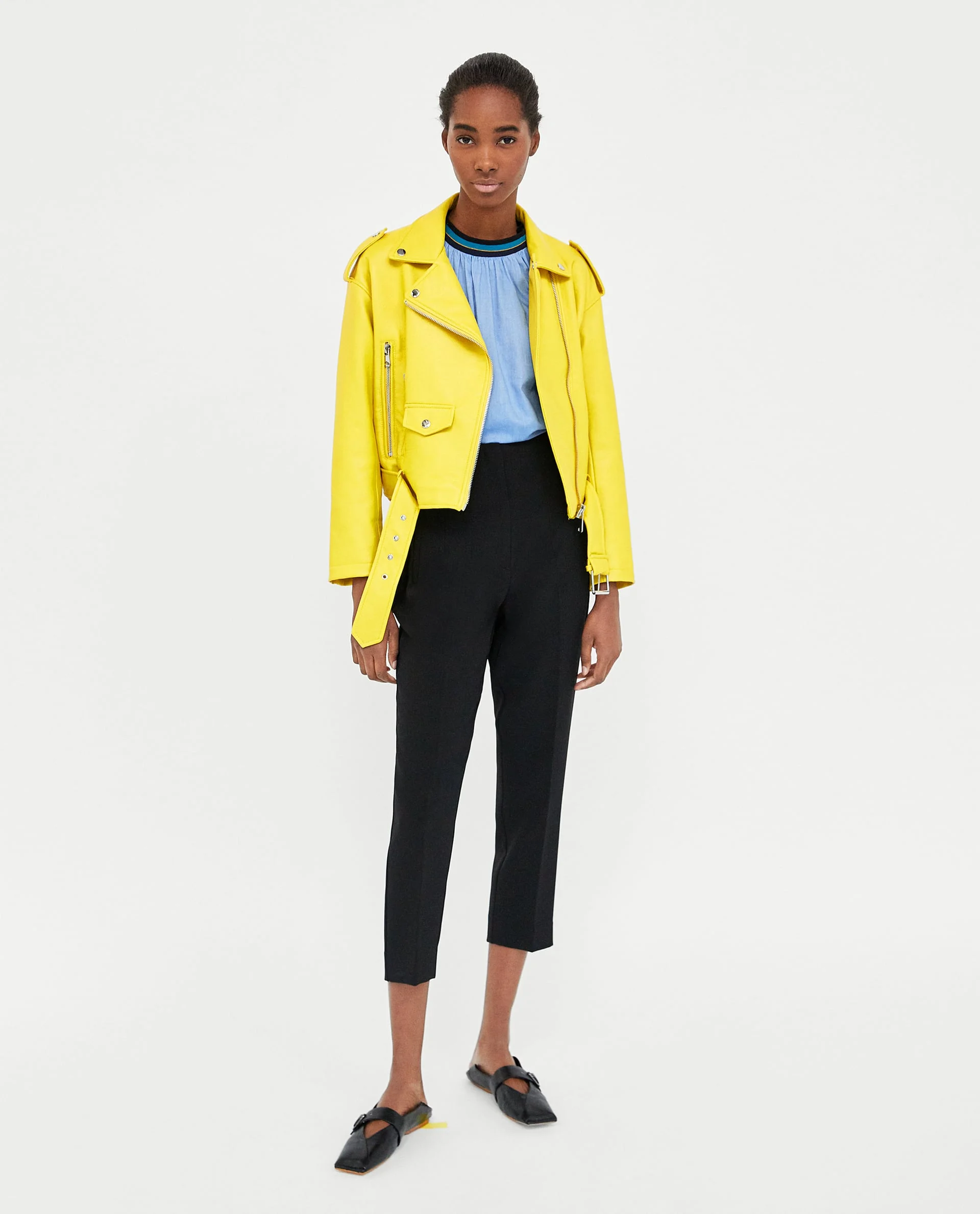 Zara Faux Leather Biker Jacket